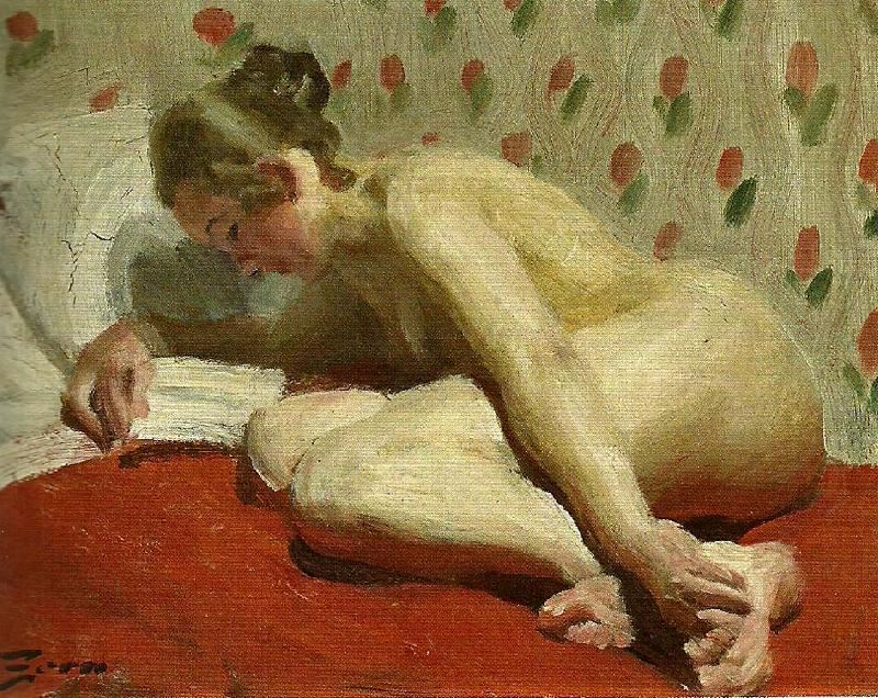 Anders Zorn nakna kvinnokroppen oil painting picture